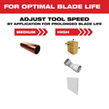 Milwaukee Oscillating Multi-Tool Blade Set, OPEN-LOK, NITRUS CARBIDE & Titanium Charged Bi-Metal (9-Piece)