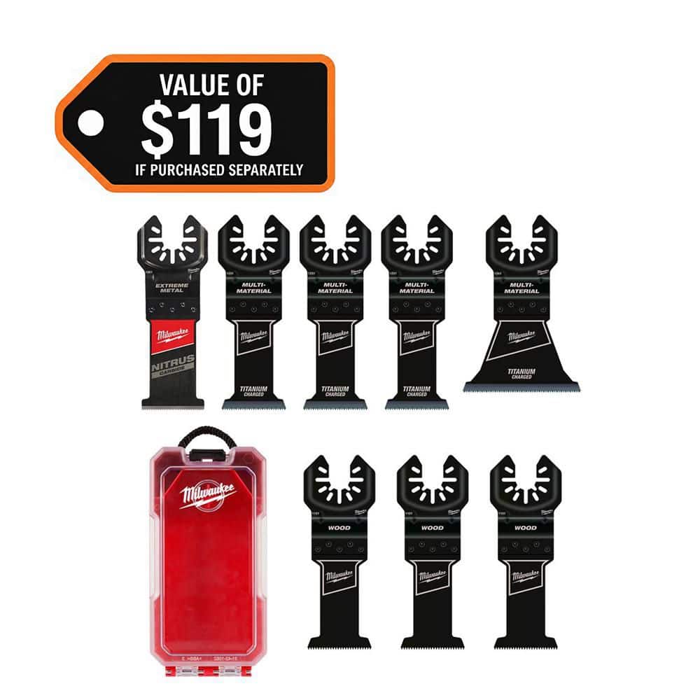Milwaukee OPEN-LOK Oscillating Multi-Tool Blade Set, 8-Piece