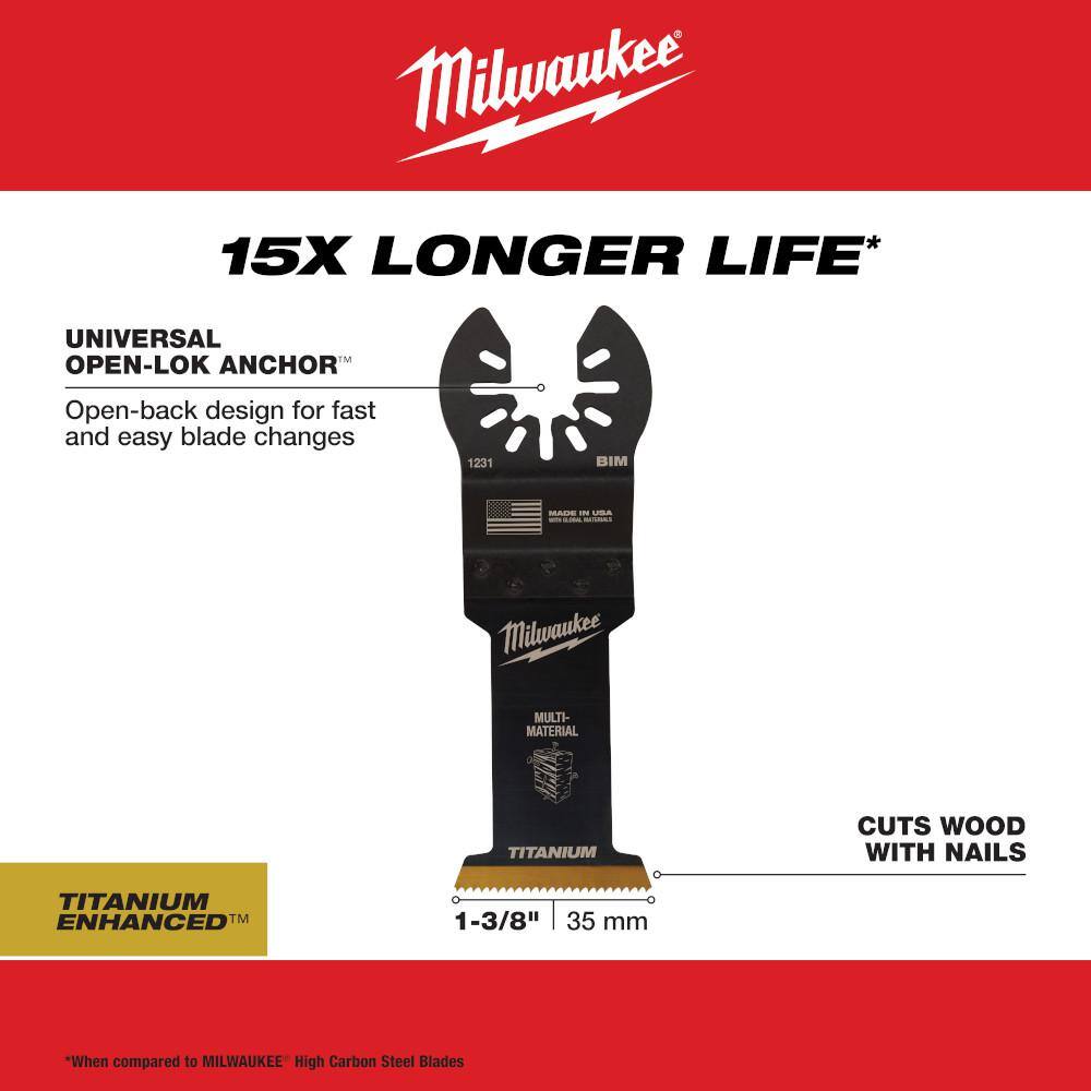 Milwaukee Oscillating Multi-Tool Blade Kit with High-Speed Wood Spade Bit Set, Universal OPEN-LOK, 33-Piece