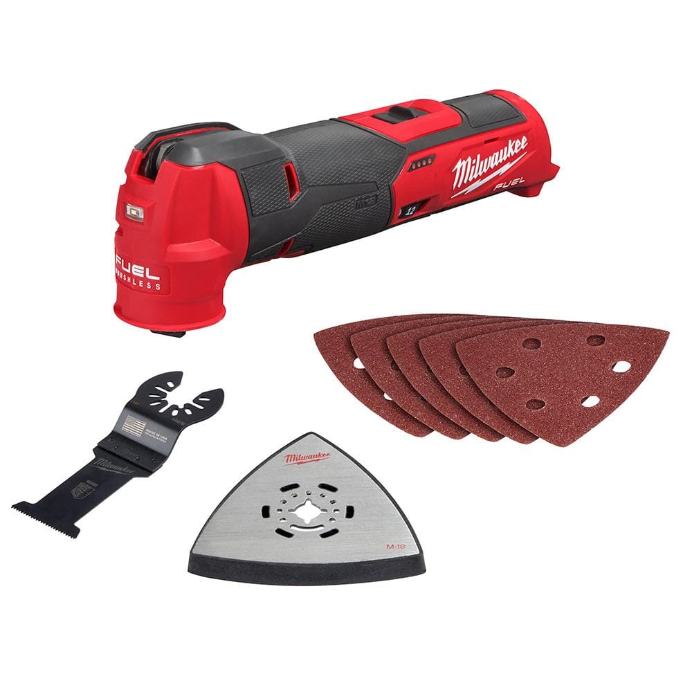 Milwaukee M12 FUEL 12V Lithium‑Ion Cordless Oscillating Multi‑Tool Kit with Two 3.0Ah Batteries (2526-20)