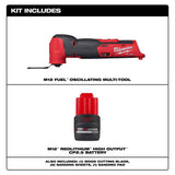 Milwaukee M12 FUEL 12V Lithium-Ion Cordless Oscillating Multi-Tool with M12 2.0Ah Battery