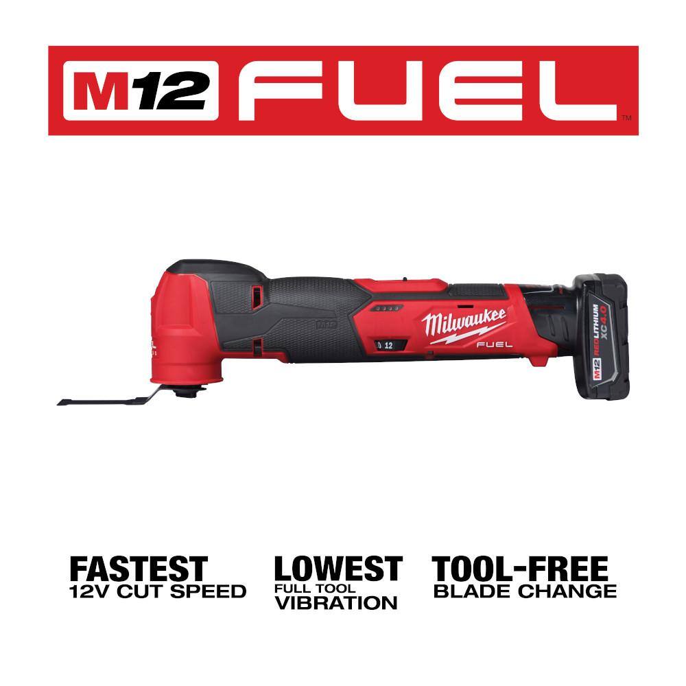 Milwaukee M12 FUEL 12V Lithium-Ion Cordless Oscillating Multi-Tool Kit with M12 Rocket Stand Light