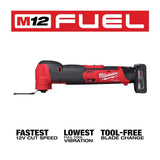 Milwaukee M12 FUEL 12V Lithium-Ion Cordless Oscillating Multi-Tool Kit with M12 Rocket Stand Light