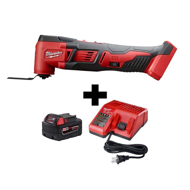Milwaukee M18 18V Lithium-Ion Cordless Oscillating Multi-Tool Kit with (2) 5.0Ah Batteries and Charger