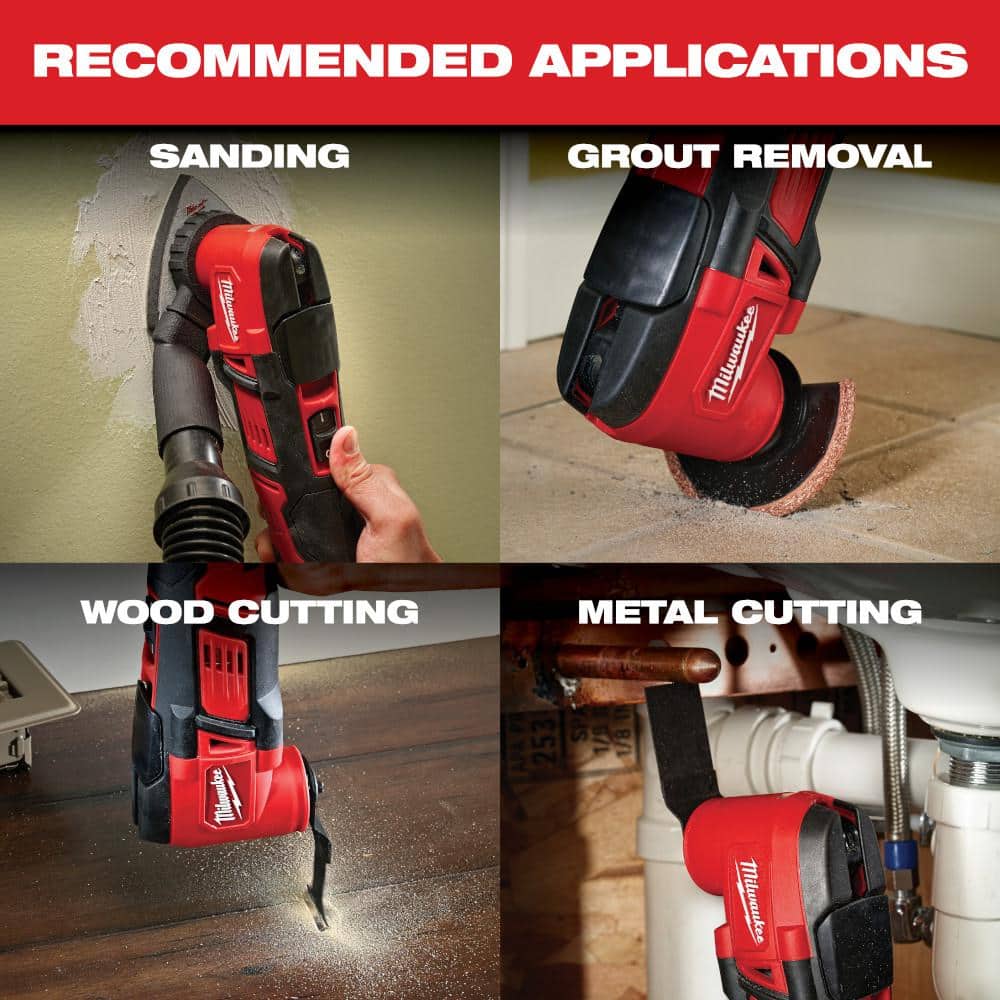 Milwaukee M18 18V Lithium-Ion Cordless Oscillating Multi-Tool Kit with 1.5Ah Battery, Charger & 8-Piece OMT Blade Set