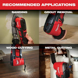 Milwaukee M18 18V Lithium-Ion Cordless Oscillating Multi-Tool Kit with 1.5Ah Battery, Charger & 8-Piece OMT Blade Set