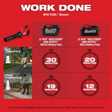 Milwaukee M18 Fuel 16 in. 18-Volt Brushless Cordless Electric Battery Powered Chainsaw Blower and (3) Battery Combo Kit 2-Tool