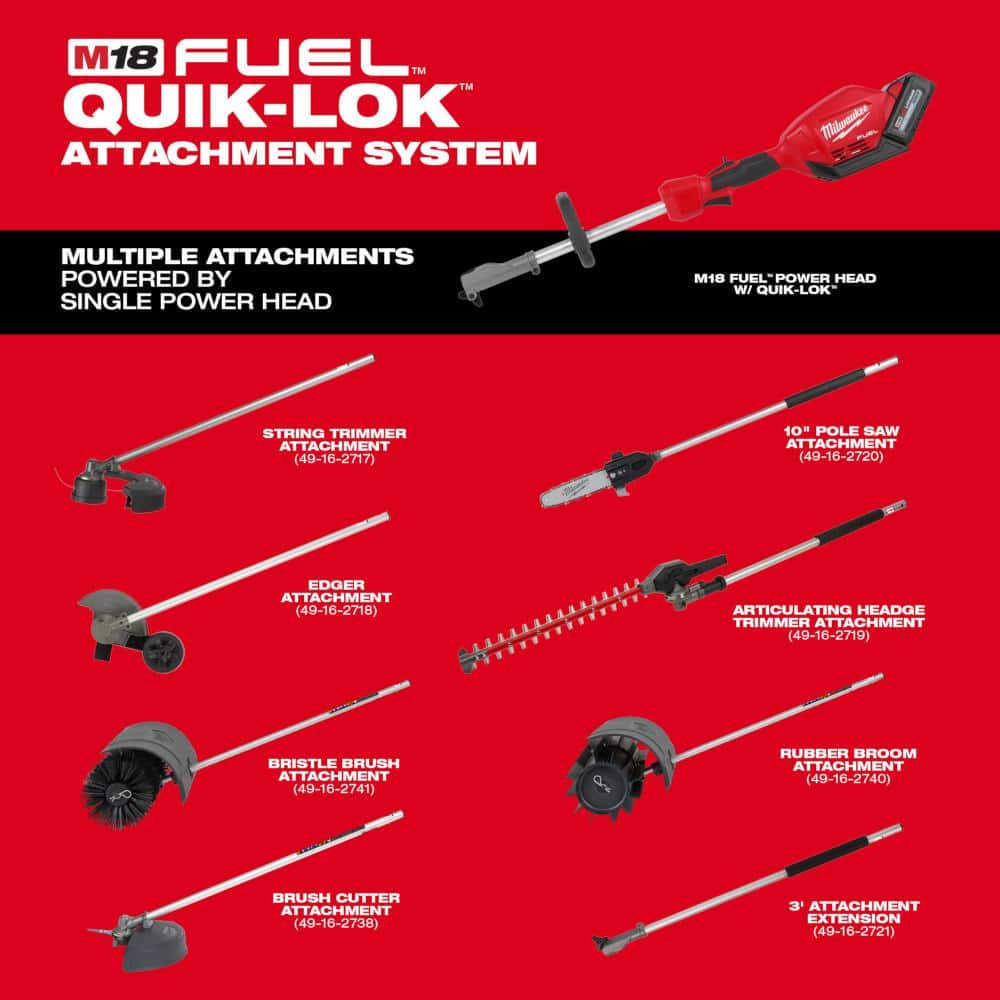 Milwaukee M18 FUEL 18-Volt Brushless Cordless Blower + QUIK-LOK String Trimmer with Rapid Charger Combo Kit (3-Tool)