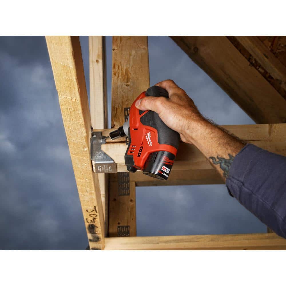 Milwaukee M12 12-Volt Lithium-Ion Cordless Palm Nailer (Tool-Only), 2458-20