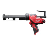 Milwaukee M12 23GA Pin Nailer with M12 10 OZ Caulk Gun (Bare Tool) and M12 High Output 2.5 AH Battery