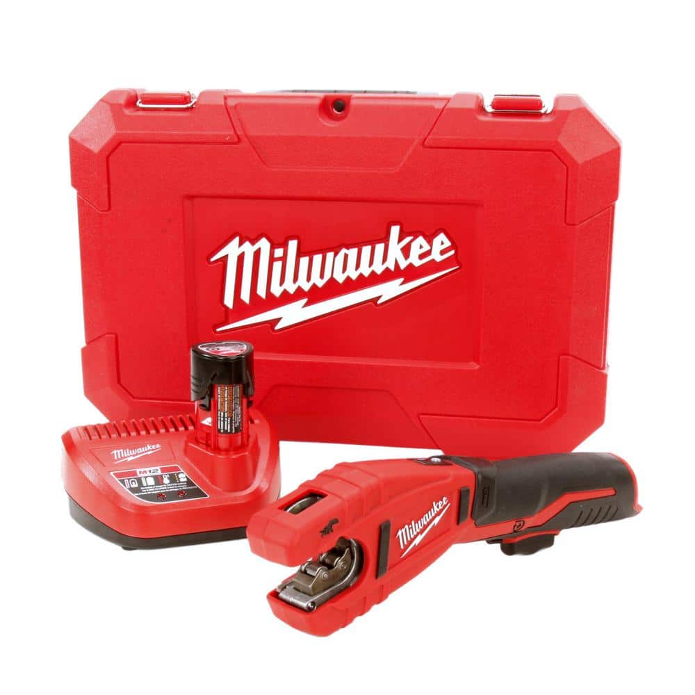 Milwaukee M12 12V Lithium-Ion Cordless Copper Tubing Cutter Kit W/ M12 HACKZALL Reciprocating Saw