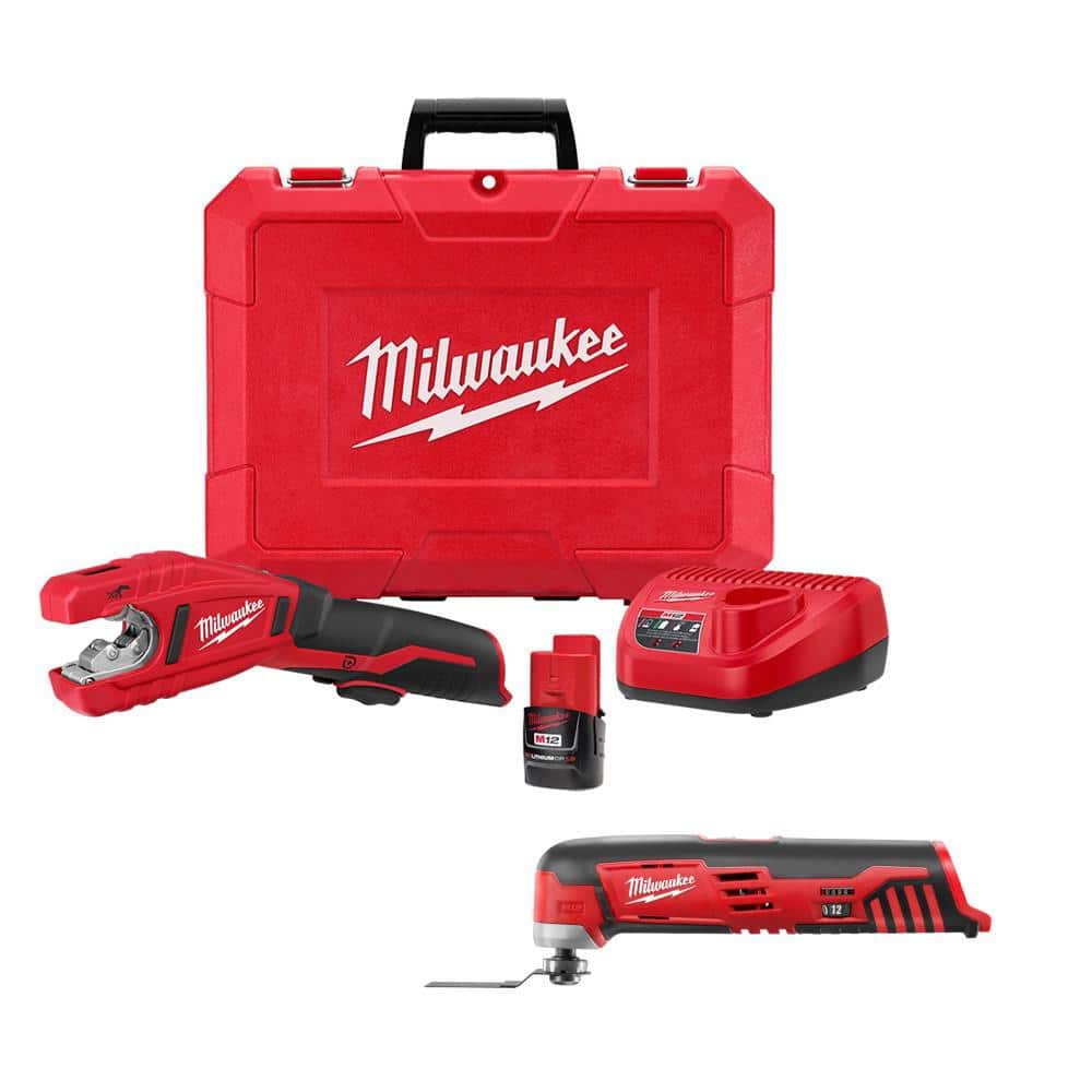 Milwaukee M12 12V Lithium-Ion Cordless Copper Tubing Cutter Kit with M12 Multi-Tool