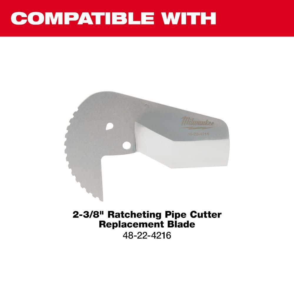 Milwaukee 2-3/8 in. Ratcheting Pipe Cutter, Manual, Stainless Steel Blade