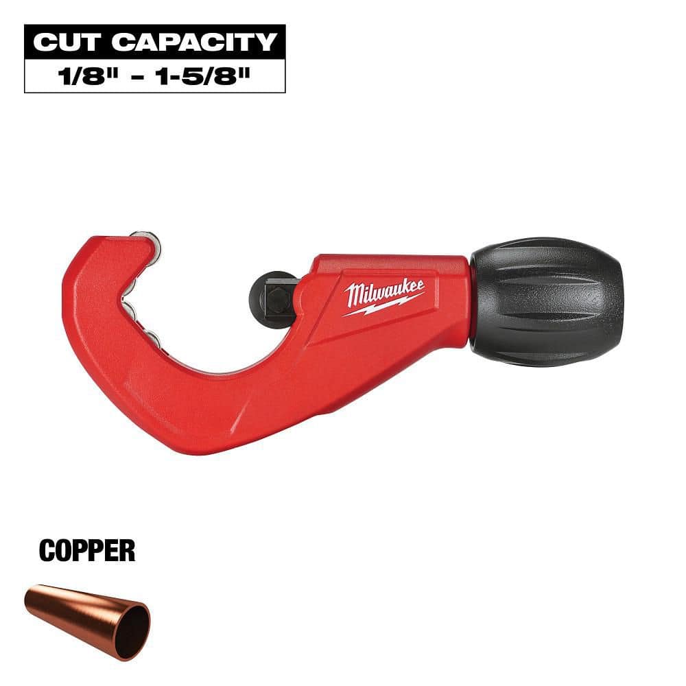 Milwaukee 1-1/2 in. Constant Swing Copper Tubing Cutter, 1/8 in.–1-5/8 in. Capacity