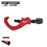 Milwaukee 2-1/2 in. Quick Adjust Copper Tubing Cutter, 1/2 in.–2-5/8 in. Capacity