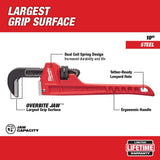 Milwaukee 8 in. Steel Pipe Wrench, 1 in. Jaw Capacity
