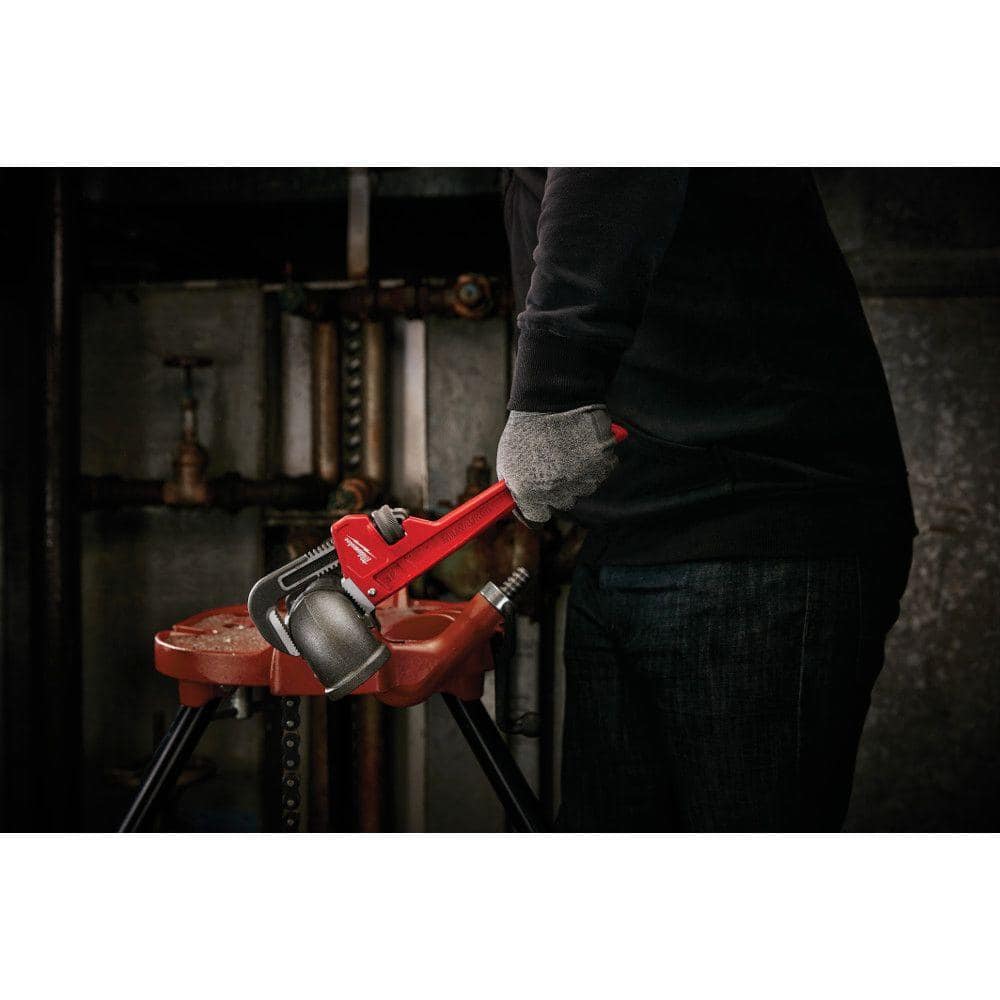 Milwaukee 12 in. Steel Pipe Wrench, Straight, 2 in. Capacity (Model 48-22-7112)