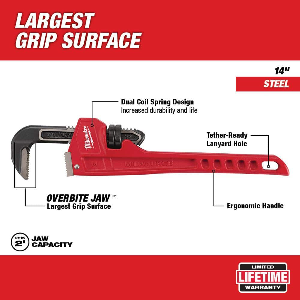 Milwaukee 6 in. Steel Pipe Wrench