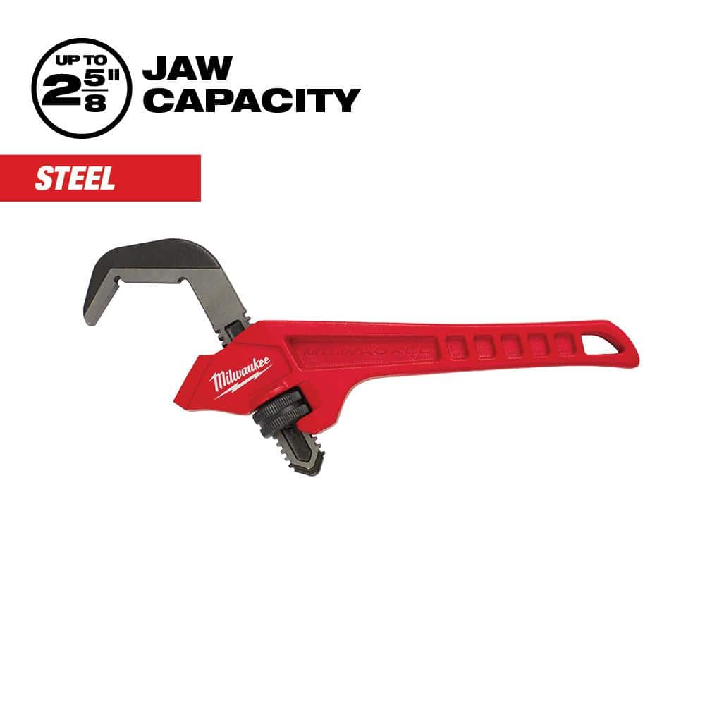 Milwaukee 12 in. Steel Offset Hex Pipe Wrench, 2-5/8 in. Capacity