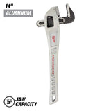 Milwaukee 14 in. Aluminum Offset Pipe Wrench, 2 in. Jaw Capacity