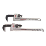 Milwaukee 14 in. and 18 in. Aluminum Pipe Wrench Set (2-Tool)