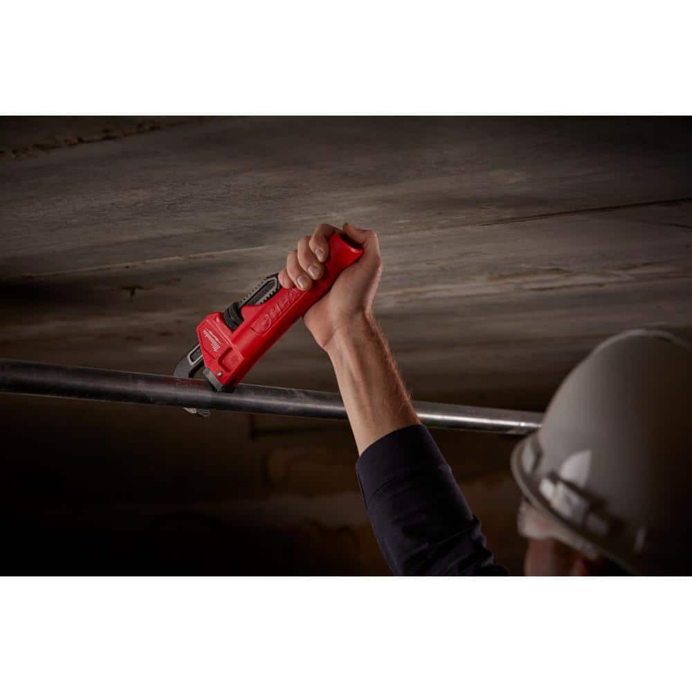 Milwaukee 48-22-7314 Cheater Adaptable Steel Pipe Wrench, 10/18/24 in. Modes
