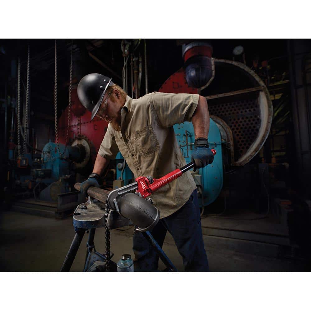 Milwaukee 48-22-7314 Cheater Adaptable Steel Pipe Wrench, 10/18/24 in. Modes