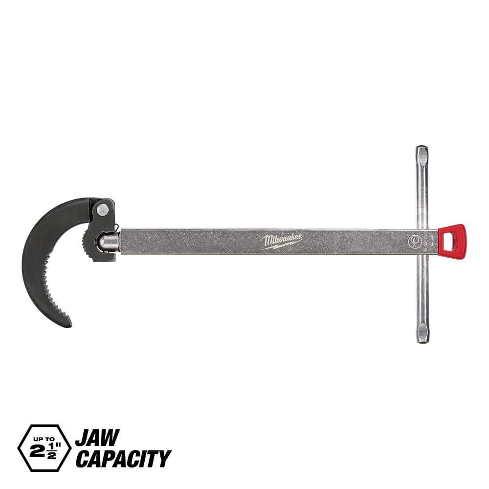 Milwaukee 2.5 in. Basin Wrench, Telescoping 10–17 in. Reach