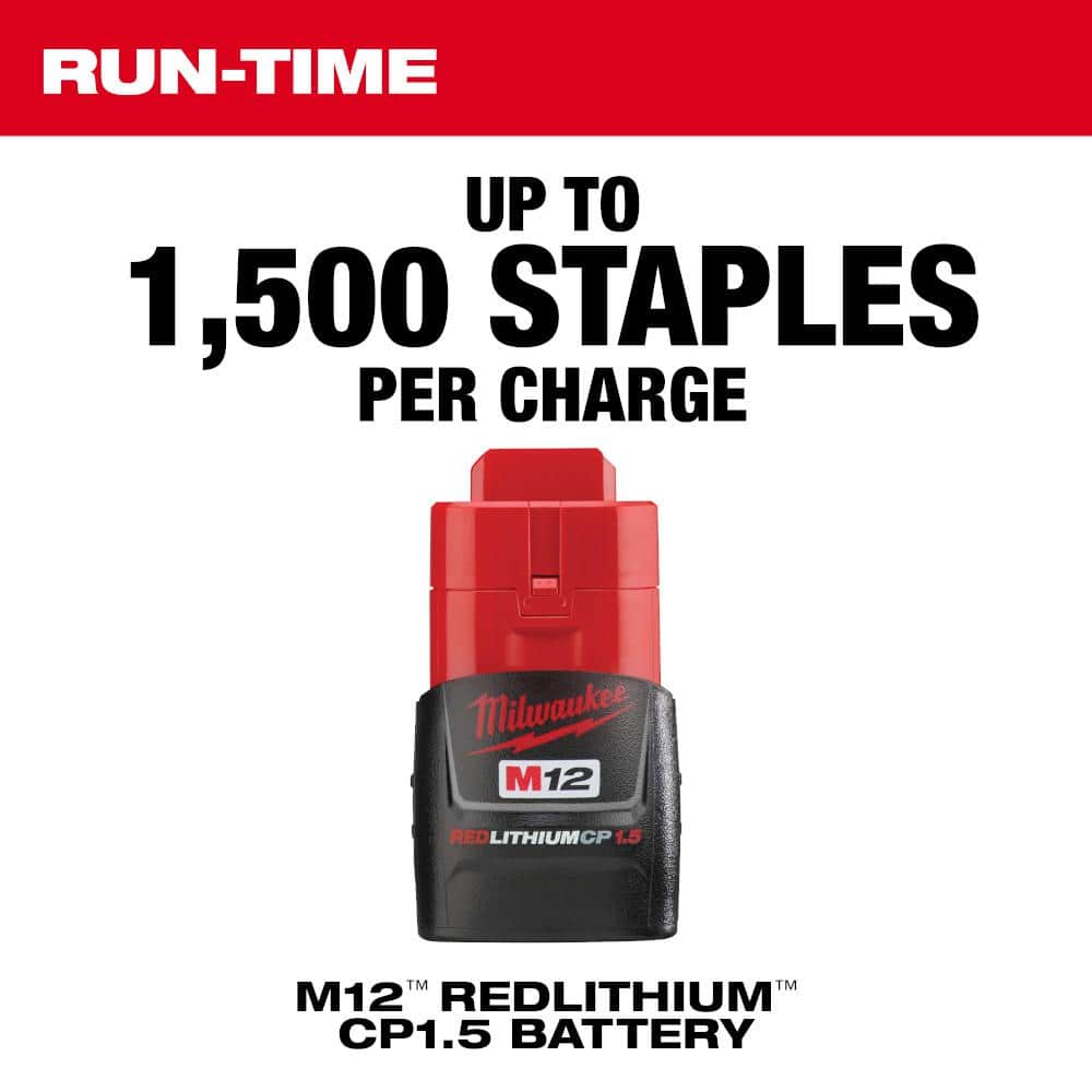 Milwaukee M12 12-Volt Cordless 3/8 in. Crown Stapler with M12 Right Angle Drill, Tool-Only (2447-20/2415-20)