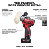 Milwaukee M12 12V Lithium-Ion Cordless Variable Speed Polisher/Sander with M12 Rotary Tool and 6.0 Ah XC Battery Pack
