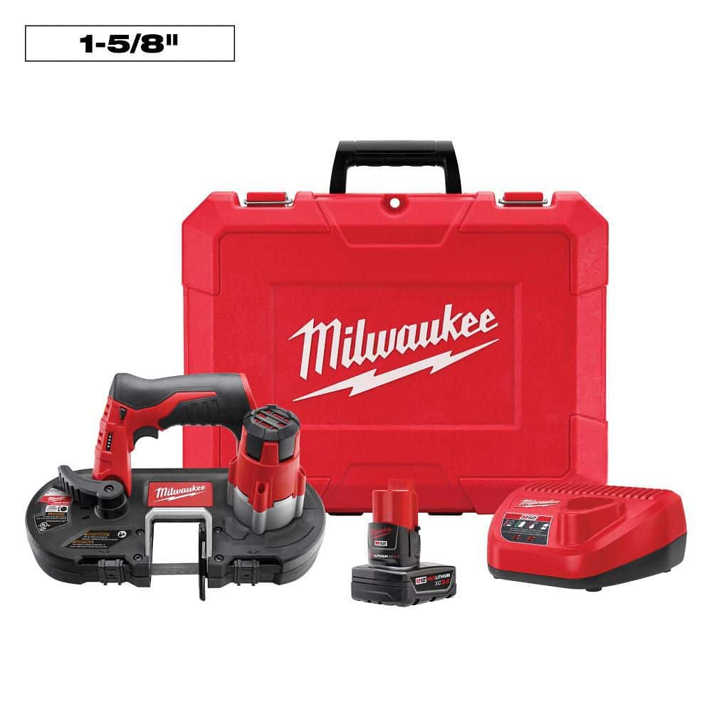 Milwaukee M12 12-Volt Lithium-Ion Cordless Sub-Compact Band Saw Kit with 4.0 Ah Battery, Charger and Bag