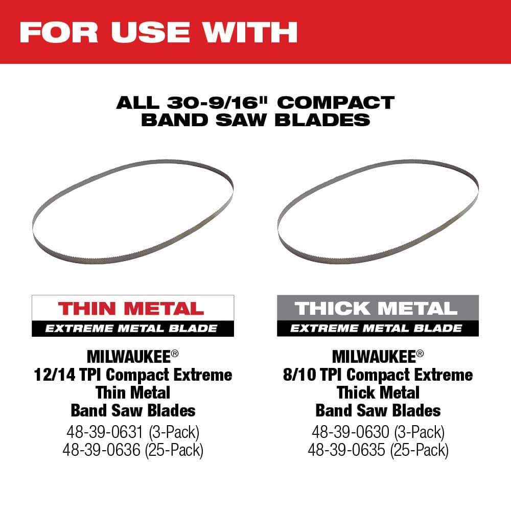 Milwaukee M12 FUEL 12V Lithium‑Ion Cordless Compact Band Saw with 3 in. Cut Off Saw, Tool‑Only 2‑Piece Set (2529-20 & 2522-20)