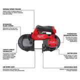 Milwaukee M12 FUEL 12-Volt Lithium-Ion Cordless Compact Band Saw + M12 FUEL Oscillating Multi-Tool + M12 FUEL 3 in. Cut-Off Saw (Tool-Only)