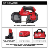 Milwaukee M12 FUEL 12V Lithium‑Ion Cordless Compact Band Saw with 3.0Ah Battery Pack (2-Pack)