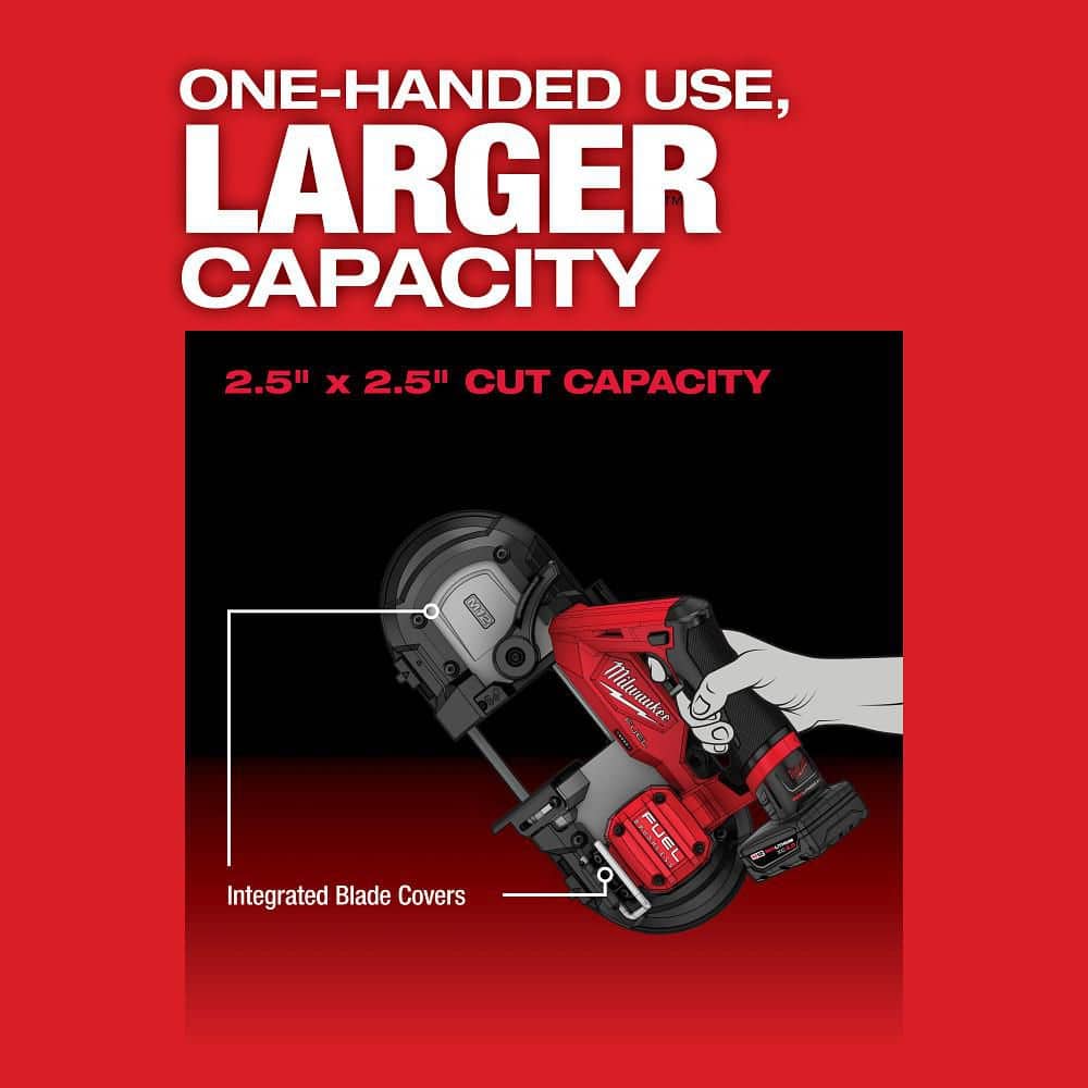 Milwaukee M12 FUEL 12V Lithium-Ion Cordless Compact Band Saw XC Kit with 4.0Ah Battery, Charger & Bag (Model 2529-21XC)