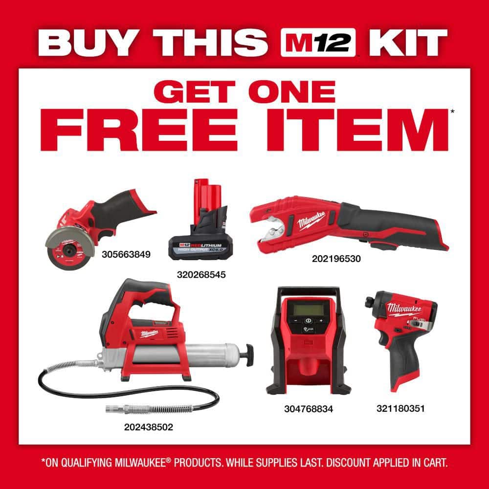 Milwaukee M12 FUEL 12-Volt Lithium-Ion Cordless Compact Band Saw XC Kit with (2) 4.0 Ah Batteries, Charger and Bag