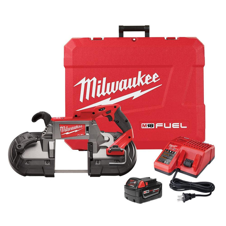 Milwaukee M18 FUEL 18-Volt Brushless Cordless Deep Cut Band Saw Kit, 5.0Ah Battery + Charger + Hard Case (2729-21)