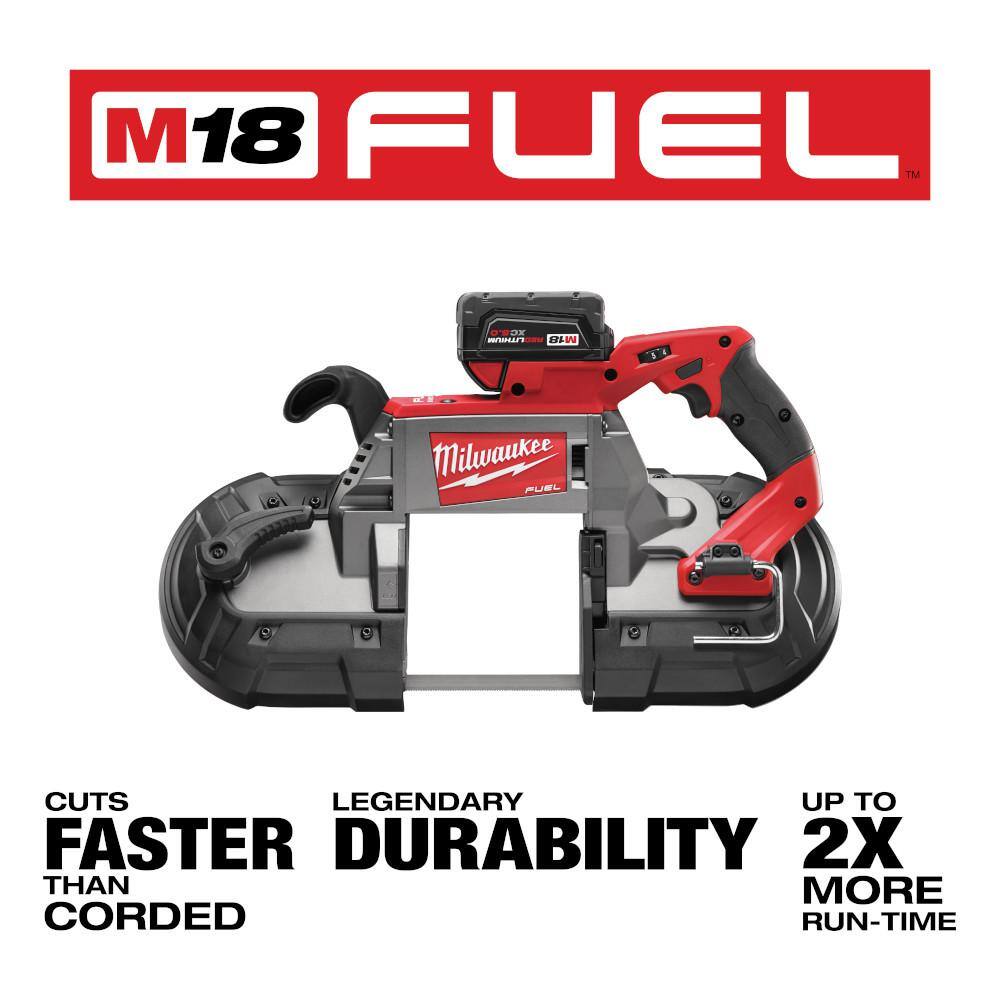 Milwaukee M18 FUEL 18V Lithium-Ion Brushless Cordless Deep Cut Band Saw Kit w/FUEL Compact Bandsaw