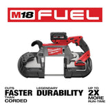 Milwaukee M18 FUEL 18V Lithium-Ion Brushless Cordless Deep Cut Band Saw Kit w/FUEL Compact Bandsaw