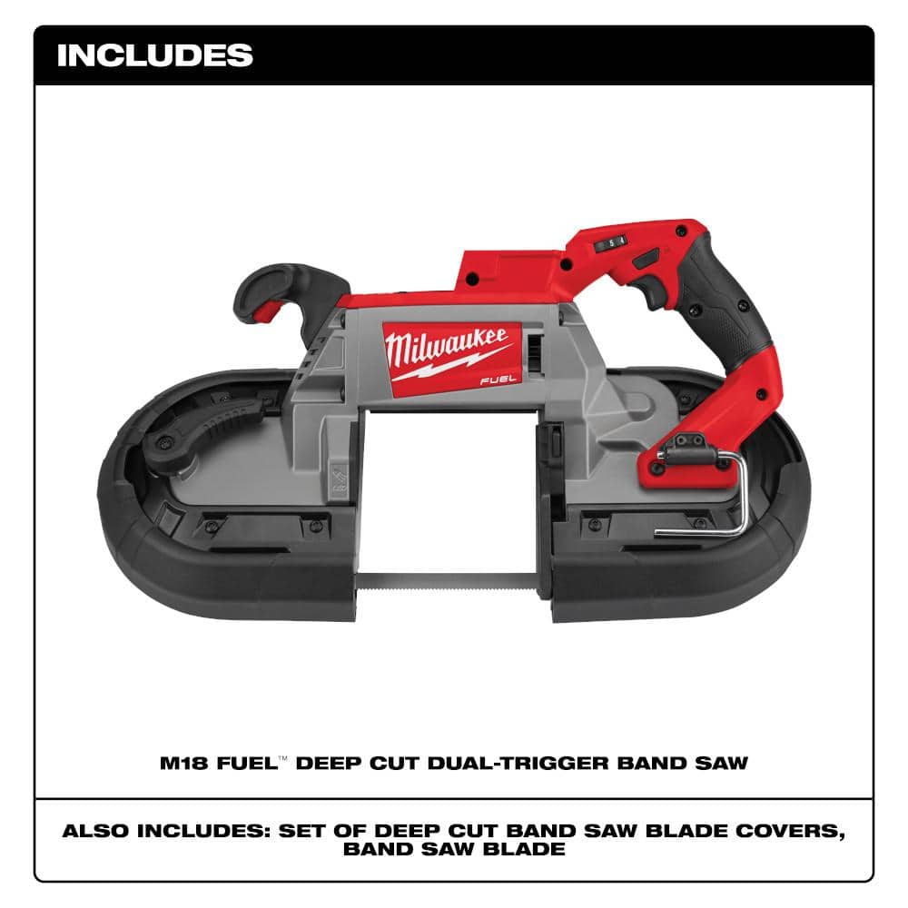 Milwaukee M18 FUEL 18-Volt Brushless Cordless Deep Cut Dual-Trigger Band Saw, 5" x 5" Capacity (Tool-Only)