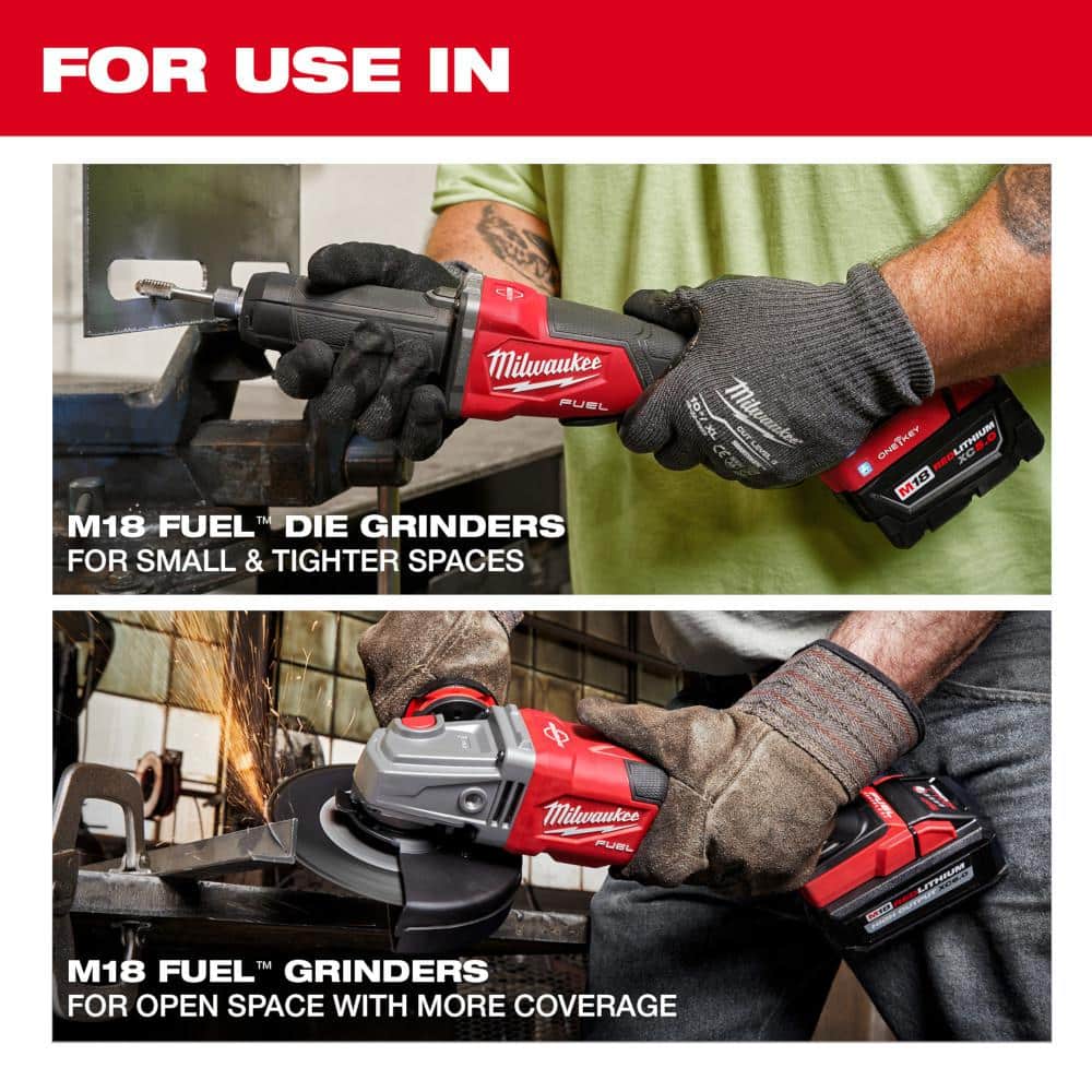 Milwaukee M18 FUEL 18V Lithium-Ion Brushless Cordless Compact Bandsaw W/M18 FUEL Variable Speed Die Grinder and 8.0Ah Starter Kit