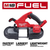 Milwaukee M18 FUEL 18V Lithium-Ion Brushless Cordless Compact Bandsaw with M18 FUEL Variable Speed Die Grinder