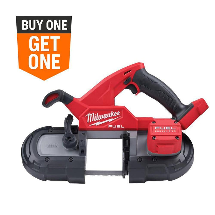 Milwaukee M18 FUEL 18V Brushless Cordless Compact Band Saw with REDLITHIUM FORGE XC 8.0Ah Battery Pack