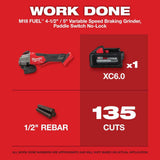 Milwaukee M18 FUEL 18V Brushless Cordless Compact Band Saw + 4-1/2 in./5 in. Grinder, Bare Tools (2829-20 & 2880-20)