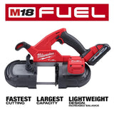 Milwaukee M18 FUEL 18-Volt Lithium-Ion Brushless Cordless Compact Bandsaw Kit with FUEL 1/4 in. Hex Impact Driver