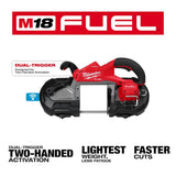 Milwaukee M18 FUEL 18V Cordless Deep Cut Band Saw Kit with ONE-KEY, 5 in. Capacity, 2 Batteries (2929S-22)
