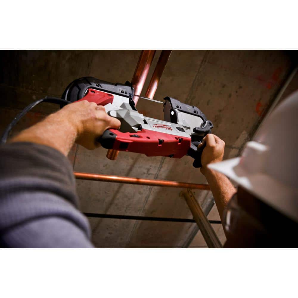 Milwaukee 11 Amp Deep Cut Variable Speed Portable Band Saw, 5 in. x 5 in. Capacity