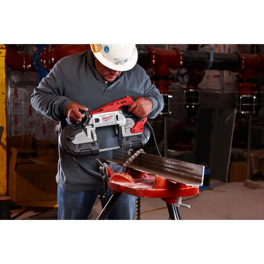 Milwaukee 11 Amp Deep Cut Variable Speed Portable Band Saw, 5 in. x 5 in. Capacity