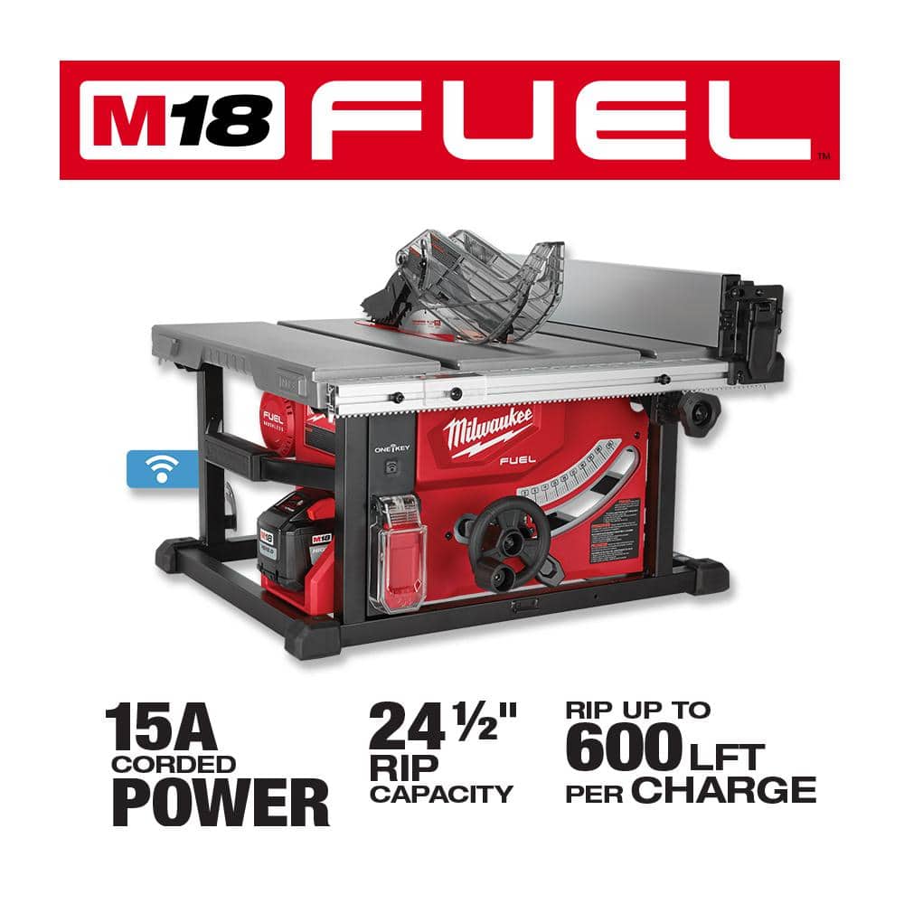 Milwaukee M18 FUEL ONE-KEY 18V Brushless Cordless 8-1/4 in. Table Saw (Tool-Only)