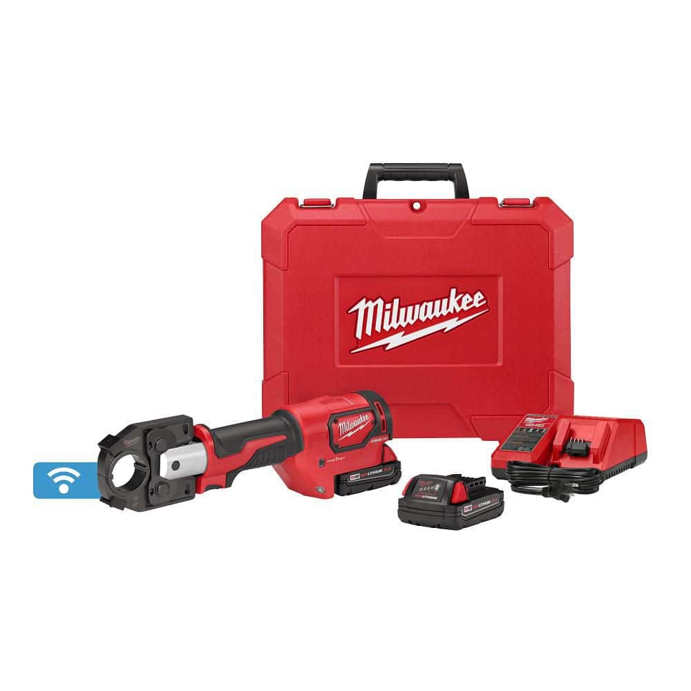Milwaukee M18 18-Volt FORCE LOGIC 600 MCM Cordless Crimper Kit with 750 MCM Cu/1000 MCM Al Cable Cutting Jaw